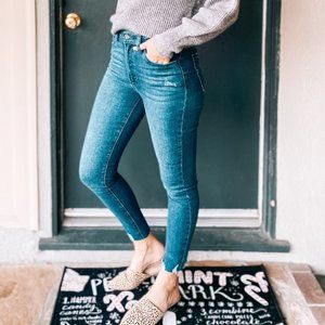 High Rise Distressed Skinny Jeans